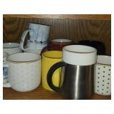 Lot of (1 Shelf) Coffee Mugs / Cups (assorted)