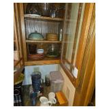 Lot of (1 Counter + 1 Cupboard) Plates, Measuring Cups, Pitchers, Cups, Storage Containers
