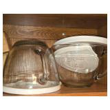 Lot of (1 Counter + 1 Cupboard) Plates, Measuring Cups, Pitchers, Cups, Storage Containers