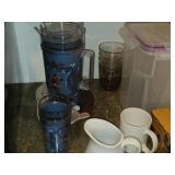 Lot of (1 Counter + 1 Cupboard) Plates, Measuring Cups, Pitchers, Cups, Storage Containers