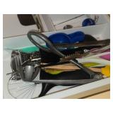 Lot of (2 Drawers) Cooking Utensils, Ladle, Wisk, Knifes, Spatulas