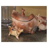 Creamer and Cookie Jar - Cow theme