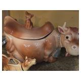 Creamer and Cookie Jar - Cow theme