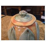 Ceramic Lidded Jar (signed on bottom)