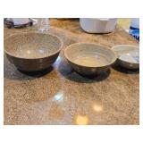 Lot of (3) Ceramic Bowls (signed on bottom)