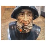 Mideramica Portugal Old Salt Ceramic Nautical Fisherman Bust