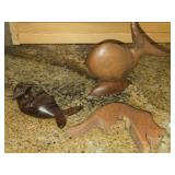 Lot of (3) Wood Décor - Fish, Fish and Squirrel