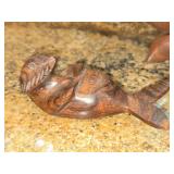 Lot of (3) Wood Décor - Fish, Fish and Squirrel