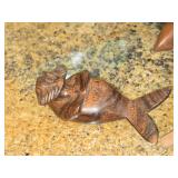 Lot of (3) Wood Décor - Fish, Fish and Squirrel