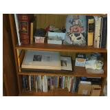 Lot of (1 Bookcase) Books - Shakespeare, Music, Buttons, Dolls, Travel