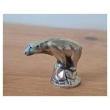 803 Silver Miniature Stove (93.3gm) + 830 Silver Polar Bear Shaker 29-grams  (Total 124-grams for both)