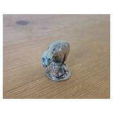 803 Silver Miniature Stove (93.3gm) + 830 Silver Polar Bear Shaker 29-grams  (Total 124-grams for both)