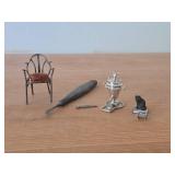 76.8-grams (total) Sterling Silver - Lot of (6) Miniatures and Manicure Instrument