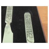 Pewter Collectibles - Letter Opener, Serving Utensils, Bowl with Rosemaling, Souvenir Plate, Mini Beer Stein