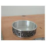 Pewter Collectibles - Letter Opener, Serving Utensils, Bowl with Rosemaling, Souvenir Plate, Mini Beer Stein