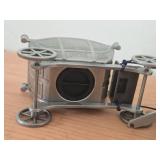 Pewter Scale Replica Horse Drawn Carriage Piggy Bank with Extra Horses