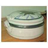Handcrafted Ceramic Lidded Bowl (Signed) - Hamilton
