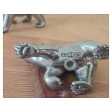 Lot of (6) Pewter Collectibles - Candleholder (x4) and Polar Bear Shakers (x2)