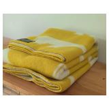 100% Pure New Wool Blanket with Polar Bear Print - Roros-Pledd by Roros-Tweed (Norway) 79" x 54"