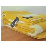 100% Pure New Wool Blanket with Polar Bear Print - Roros-Pledd by Roros-Tweed (Norway) 79" x 54"