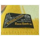 100% Pure New Wool Blanket with Polar Bear Print - Roros-Pledd by Roros-Tweed (Norway) 79" x 54"
