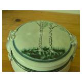 Handcrafted Ceramic Lidded Bowl (Signed) - Hamilton