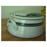 Handcrafted Ceramic Lidded Bowl (Signed) - Hamilton