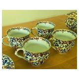 Royal Vienna RB Austria Porcelain - Covered Tureen, Lidded Tureen, (4) Tea Cups and (4) Saucers