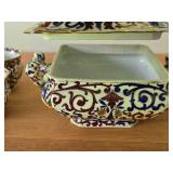 Royal Vienna RB Austria Porcelain - Covered Tureen, Lidded Tureen, (4) Tea Cups and (4) Saucers