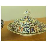 Royal Vienna RB Austria Porcelain - Covered Tureen, Lidded Tureen, (4) Tea Cups and (4) Saucers