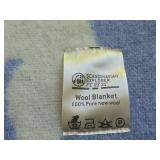 100% Pure New Wool Blanket by Scandinavian Explorer (Norway) 76" x 52"