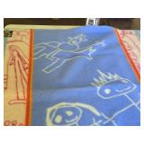 Weft 100% Wool/Warp 100% Cotton Throw - Roros-Pledd (Designer Kyle Hanslien) by Roros-Tweed (Norway) 51 1/2" x 42 1/2"