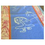 Weft 100% Wool/Warp 100% Cotton Throw - Roros-Pledd (Designer Kyle Hanslien) by Roros-Tweed (Norway) 51 1/2" x 42 1/2"