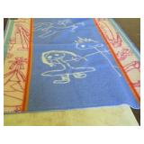 Weft 100% Wool/Warp 100% Cotton Throw - Roros-Pledd (Designer Kyle Hanslien) by Roros-Tweed (Norway) 51 1/2" x 42 1/2"