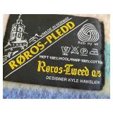 Weft 100% Wool/Warp 100% Cotton Throw - Roros-Pledd (Designer Kyle Hanslien) by Roros-Tweed (Norway) 51 1/2" x 42 1/2"
