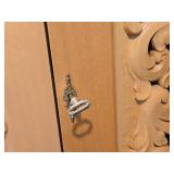 Handcarved Wood Hutch with Keys