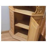 Handcarved Wood Hutch with Keys