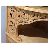 Handcarved Wood Hutch with Keys