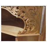 Handcarved Wood Hutch with Keys