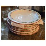 Lot of (6) Bread Plates - Porsgrund Hearts & Pines (Norway)