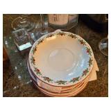 Lot of (6) Bread Plates - Porsgrund Hearts & Pines (Norway)