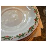 Lot of (6) Bread Plates - Porsgrund Hearts & Pines (Norway)