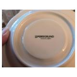Lot of (6) Bread Plates - Porsgrund Hearts & Pines (Norway)
