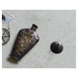 40.9-grams (total) Sterling Silver - Lot of (3) Miniatures - Tricycle, Harp, Perfume Bottle