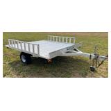 2009 ALUMA A888 ALUMINUM DECK OVER ATV TRAILER