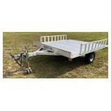 2009 ALUMA A888 ALUMINUM DECK OVER ATV TRAILER