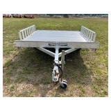 2009 ALUMA A888 ALUMINUM DECK OVER ATV TRAILER