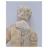 Old Vintage Barkcloth Figure / Doll