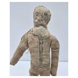 Old Vintage Barkcloth Figure / Doll