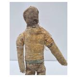Old Vintage Barkcloth Figure / Doll